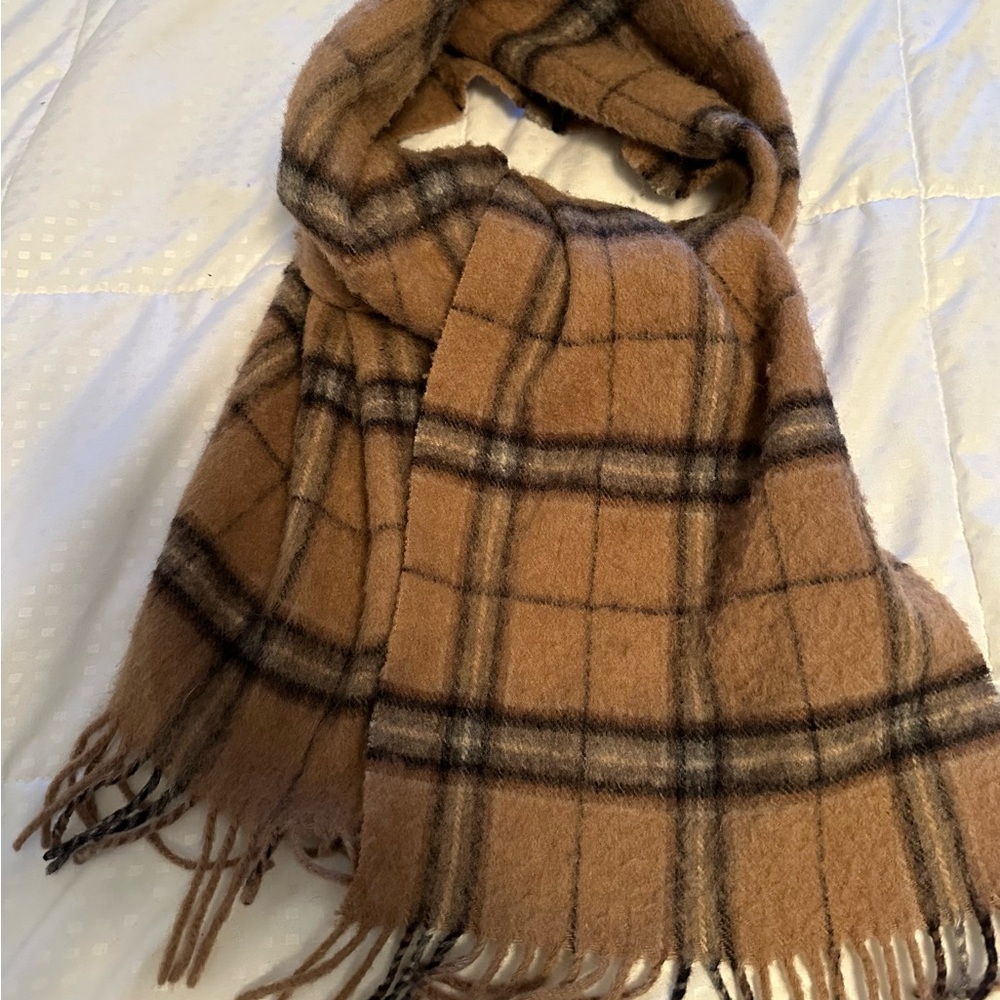 Plaid Wool Scarf